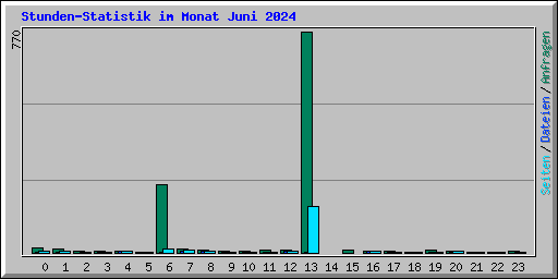 Stunden-Statistik im Monat Juni 2024